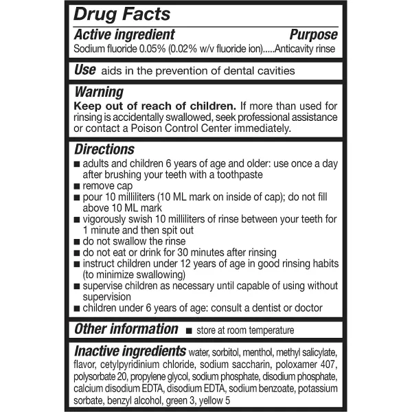 Amazon Basics Anticavity Fluoride Rinse Alcohol Free Mint 18 Fluid Ounces 1Pack Previously Solimo1800 Fl Oz Pack of 4