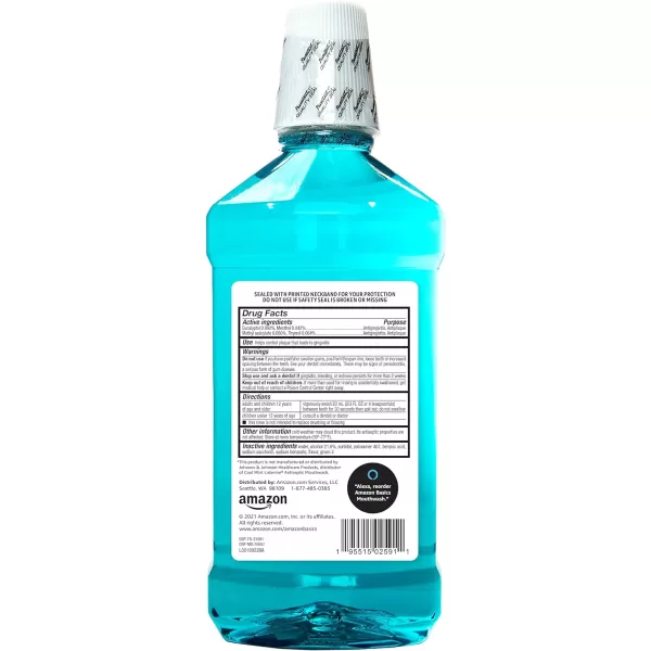 Amazon Basics Antiseptic Mouthwash Blue Mint 15 Liters 507 Fluid Ounces 1Pack Previously Solimo3380 Fl Oz Pack of 1