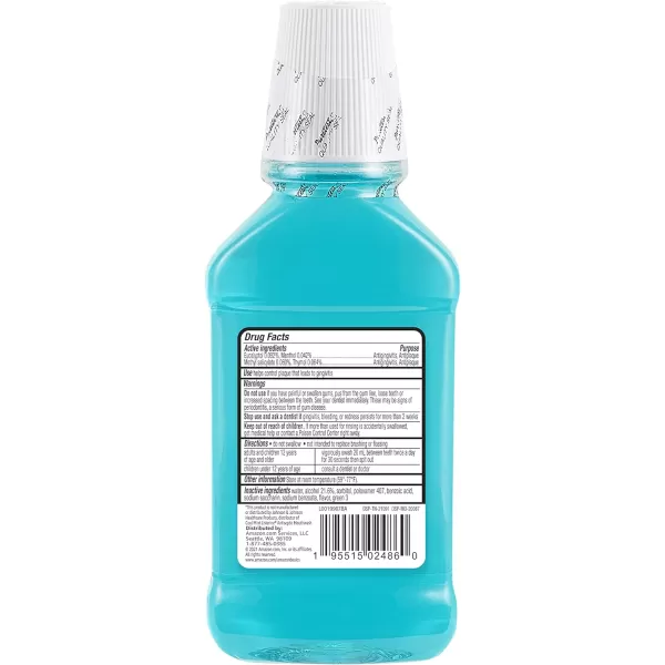 Amazon Basics Antiseptic Mouthwash Blue Mint 15 Liters 507 Fluid Ounces 1Pack Previously Solimo85 Fl Oz Pack of 1