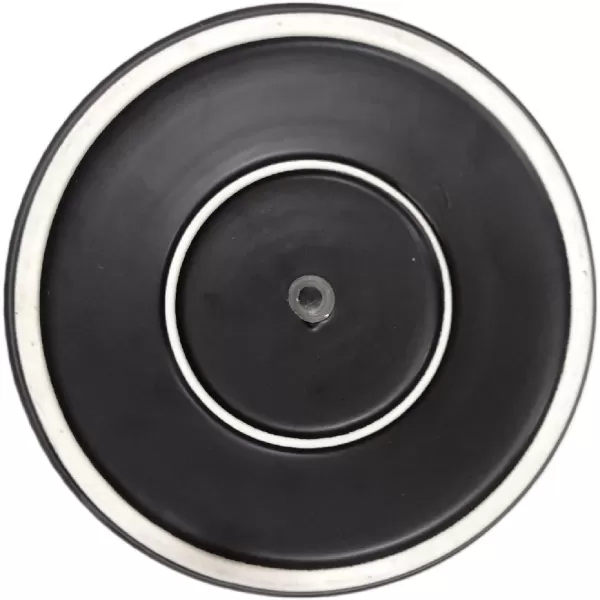 Amazon Basics Assorted Sizes Fluted Ceramic Round Planters Set of 3 Black 6Inch 8Inch 10Inch10Inch Black