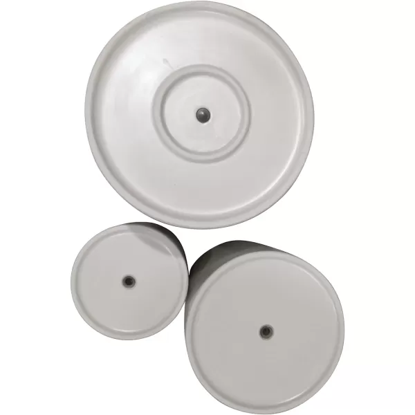 Amazon Basics Assorted Sizes Fluted Ceramic Round Planters Set of 3 Black 6Inch 8Inch 10Inch6Inch 8Inch 10Inch White