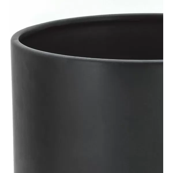 Amazon Basics Assorted Sizes Smooth Ceramic Round Planters Set of 3 Black 6Inch 8Inch 10InchBlack