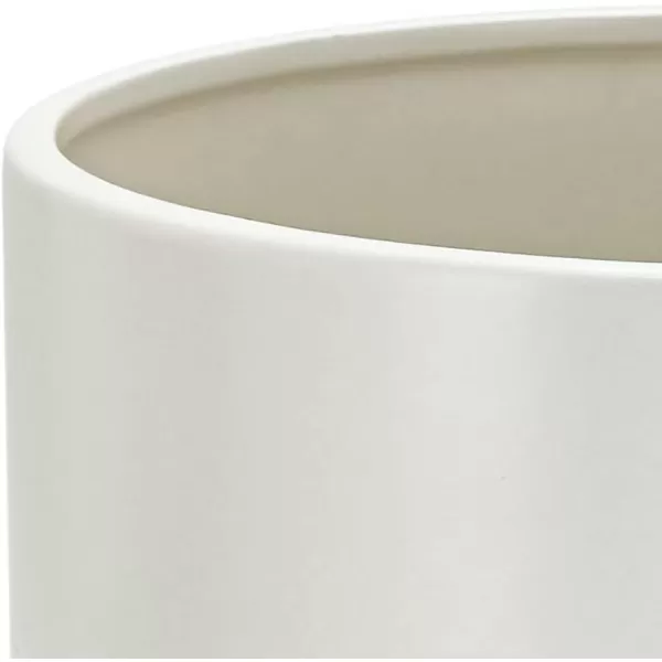 Amazon Basics Assorted Sizes Smooth Ceramic Round Planters Set of 3 Black 6Inch 8Inch 10InchWhite