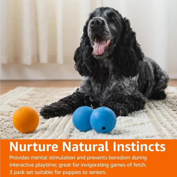 Amazon Basics Assorted Toy Dog Balls Bundle 25Inch 3PackSqueaker Balls Pack of 3 25 inch