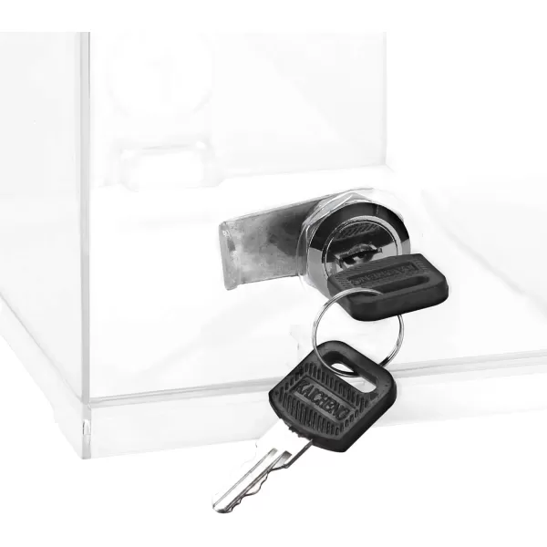 Amazon Basics Ballot Box With Key Lock ClearAmazon Basics Ballot Box With Key Lock Clear