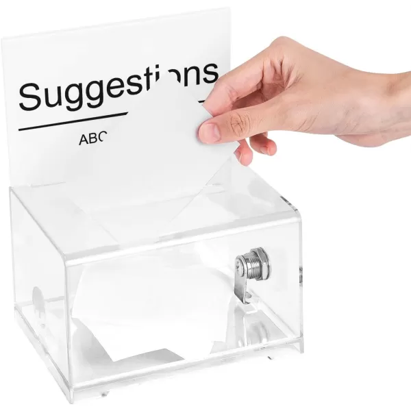 Amazon Basics Ballot Box With Key Lock ClearAmazon Basics Ballot Box With Key Lock Clear