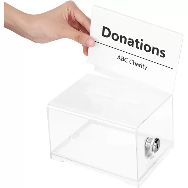 Amazon Basics Ballot Box With Key Lock ClearAmazon Basics Ballot Box With Key Lock Clear