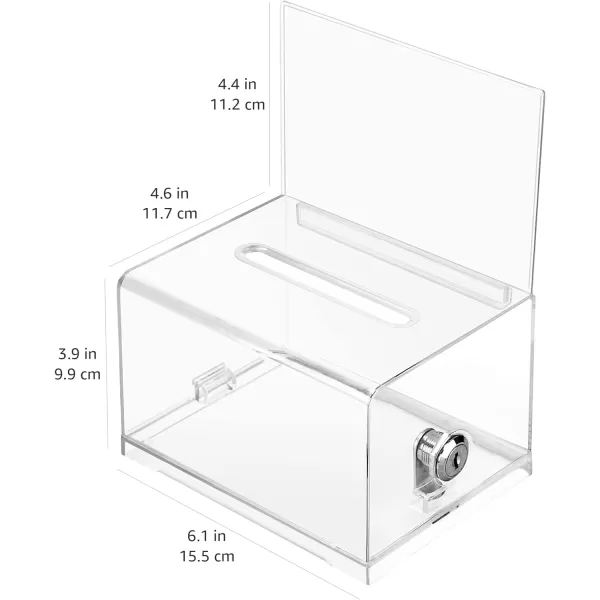 Amazon Basics Ballot Box With Key Lock ClearAmazon Basics Ballot Box With Key Lock Clear