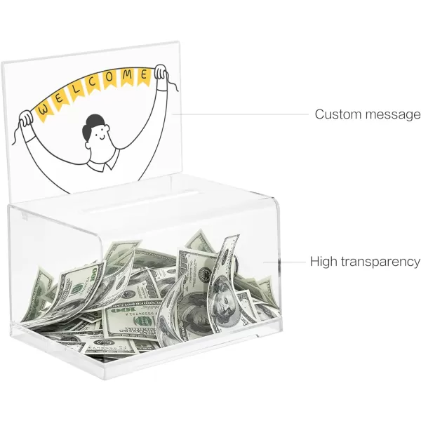 Amazon Basics Ballot Box With Key Lock ClearAmazon Basics Ballot Box With Key Lock Clear