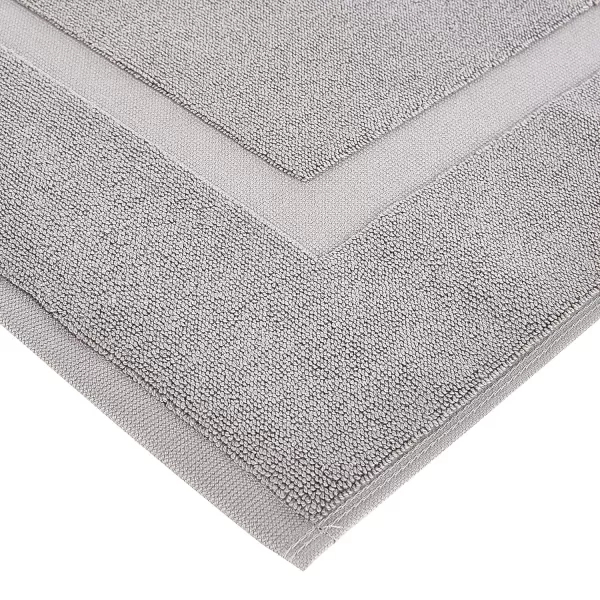 Amazon Basics Banded Bathroom Bath Rug Mat Bright White 31 L x 20 WLight Gray 1Pack