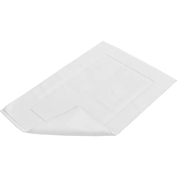 Amazon Basics Banded Bathroom Bath Rug Mat Bright White 31 L x 20 WWhite 1Pack