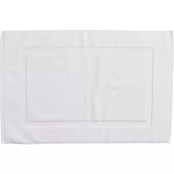 Amazon Basics Banded Bathroom Bath Rug Mat Bright White 31 L x 20 WWhite 1Pack