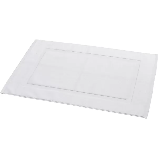 Amazon Basics Banded Bathroom Bath Rug Mat Bright White 31 L x 20 WWhite 1Pack