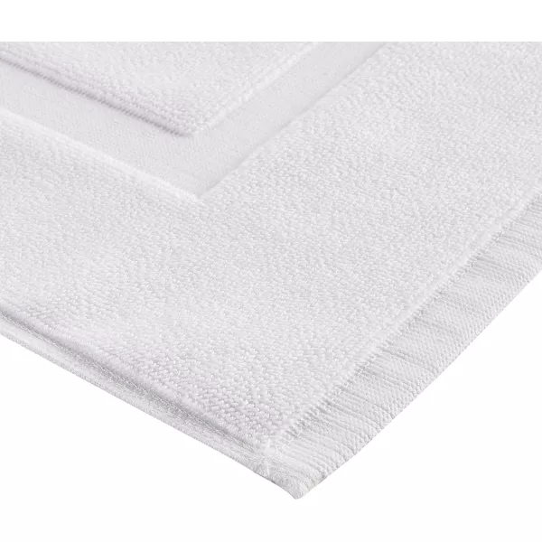 Amazon Basics Banded Bathroom Bath Rug Mat Bright White 31 L x 20 WWhite 1Pack