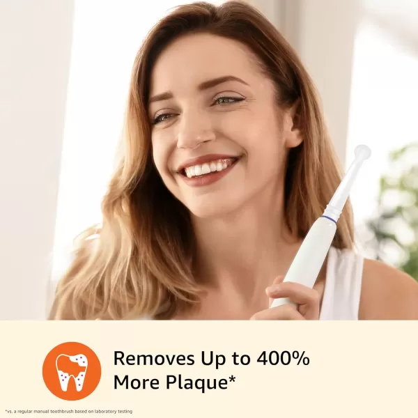 Amazon Basics Battery Powered Rechargeable Toothbrush with Action Clean Brush Heads and Charger 4 Piece Set WhiteAmazon Basics Battery Powered Rechargeable Toothbrush with Action Clean Brush Heads and Charger 4 Piece Set White