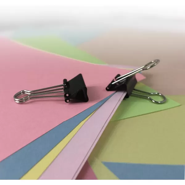 Amazon Basics Binder Paper Clip 96 Count 8 Pack of 12 Medium BlackMedium Clips 8Pack