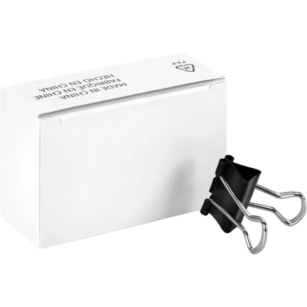 Amazon Basics Binder Paper Clip 96 Count 8 Pack of 12 Medium BlackSmall Clips 12Pack