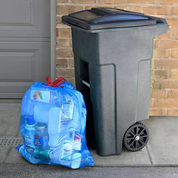 Amazon Basics Blue Recycling Trash Bags Unscented 13 Gallon 60 countAmazon Basics Blue Recycling Trash Bags Unscented 13 Gallon 60 count