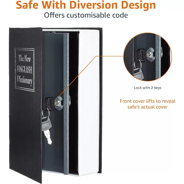 Amazon Basics Book Safe Key Lock BlackBlack Key Lock