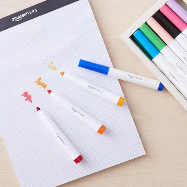 Amazon Basics Broad Line 40 Colors Washable Markers Pack of 40 Multicolored40 Colors Broad Line