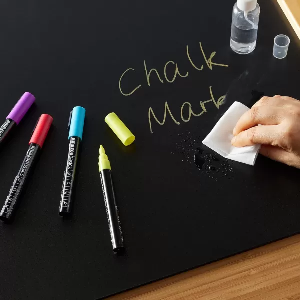 Amazon Basics BulletChisel Reversible Tip Chalk Markers Bold Point 8 Pack Bright ColorsBright Colors Fine Point