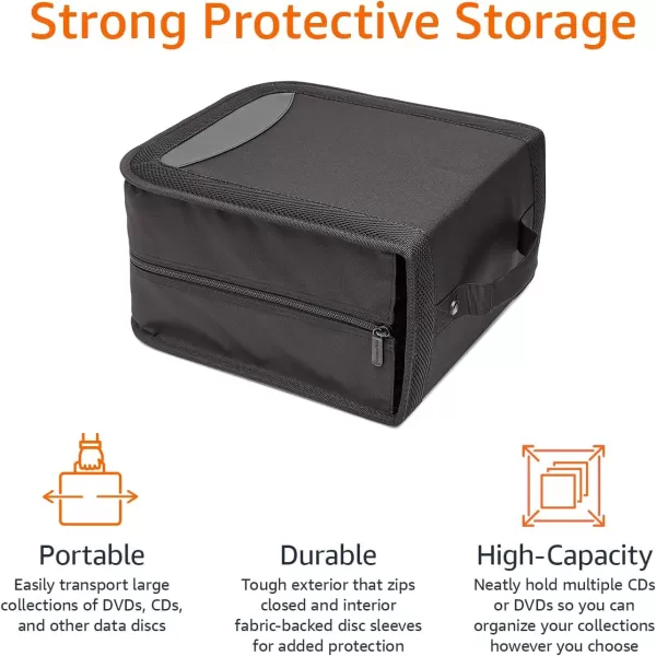 Amazon Basics CDDVD Binder 400capacity Black1Pack 400capacity