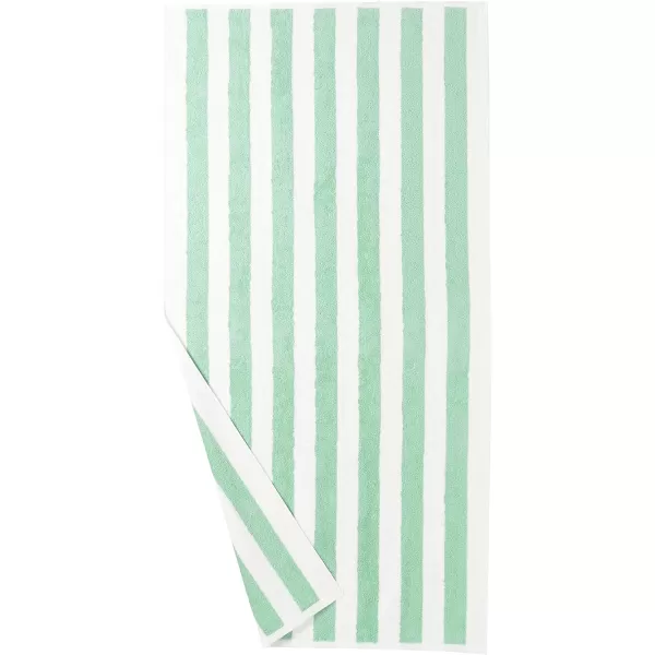 Amazon Basics Cabana Stripe Beach Towel 2Pack Navy Blue 5984 L x 2992 WGreen Pack of 4