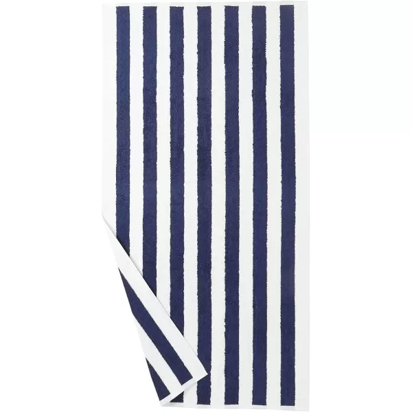 Amazon Basics Cabana Stripe Beach Towel 2Pack Navy Blue 5984 L x 2992 WNavy Blue Pack of 4