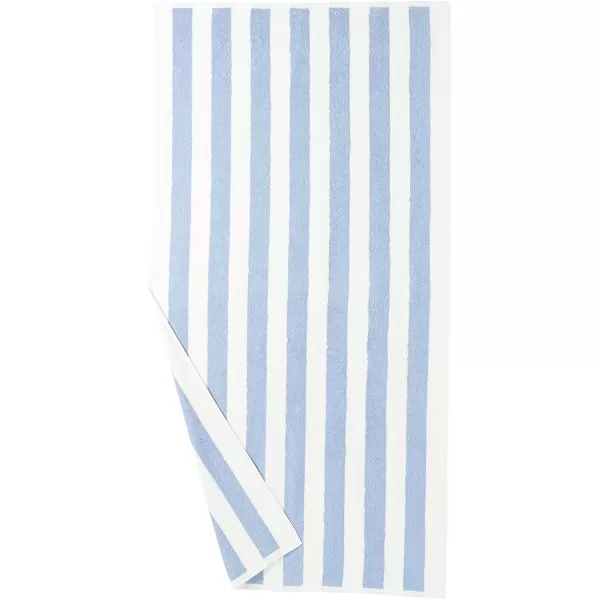 Amazon Basics Cabana Stripe Beach Towel 2Pack Navy Blue 5984 L x 2992 WSky Blue Pack of 4