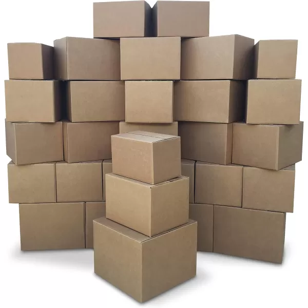 Amazon Basics Cardboard Moving Boxes in Small Medium and Large Sizes  Pack of 30Assorted 30Pack
