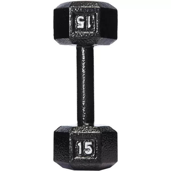 Amazon Basics Cast Iron Hex Dumbbell Weight15 Pounds