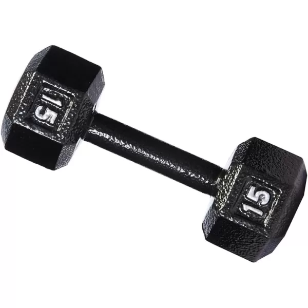 Amazon Basics Cast Iron Hex Dumbbell Weight15 Pounds