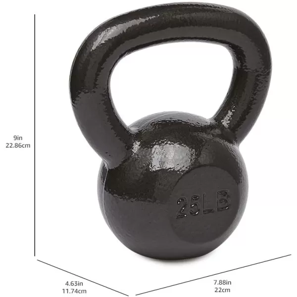 Amazon Basics Cast Iron Kettlebell with Enamel Finish25 Pounds