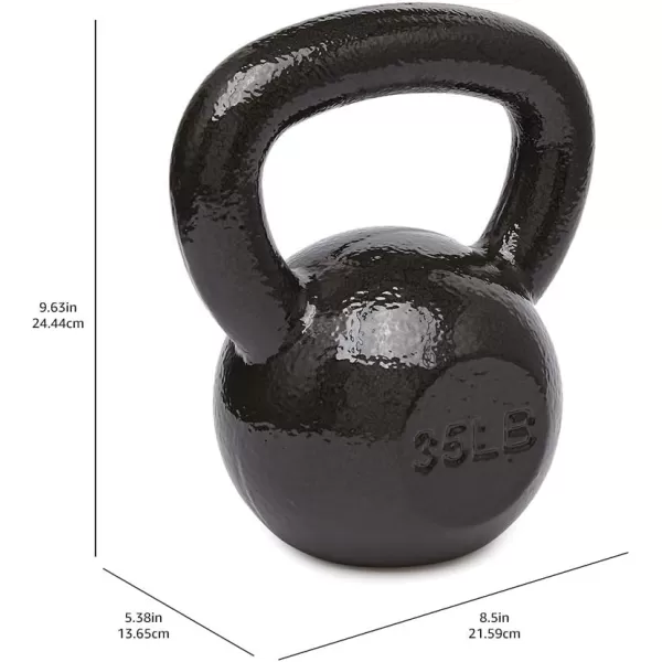 Amazon Basics Cast Iron Kettlebell with Enamel Finish35 Pounds