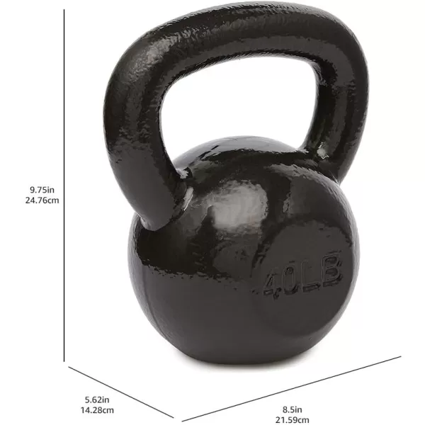 Amazon Basics Cast Iron Kettlebell with Enamel Finish40 Pounds