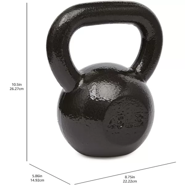 Amazon Basics Cast Iron Kettlebell with Enamel Finish45 Pounds