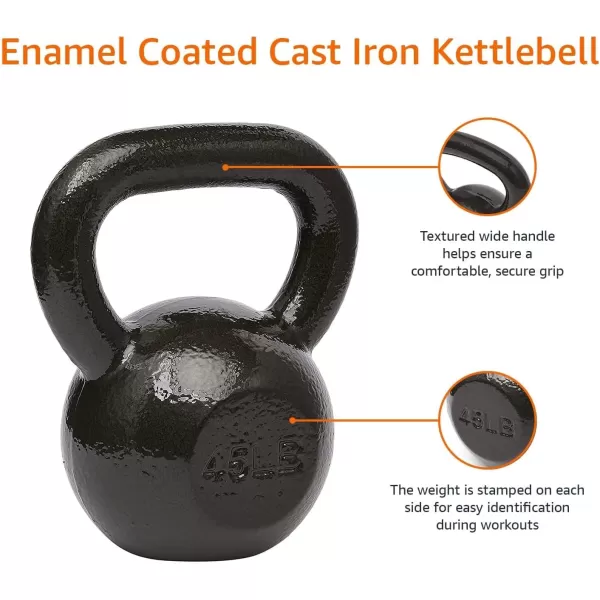 Amazon Basics Cast Iron Kettlebell with Enamel Finish45 Pounds