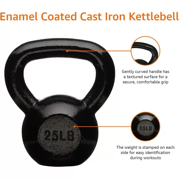 Amazon Basics Cast Iron Kettlebell25 Pounds