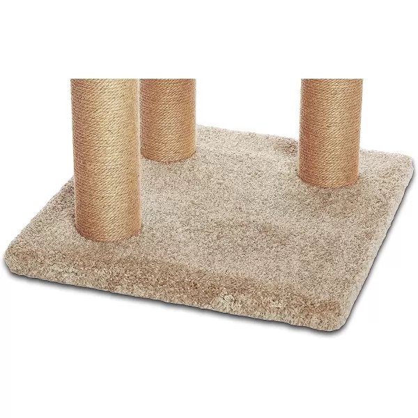 Amazon Basics Cat Tree Indoor Climbing Activity Tower with Scratching Posts Large 177 x 459 BeigeLarge