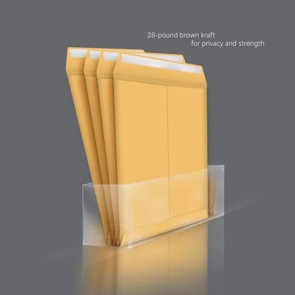 Amazon Basics Catalog Mailing Envelopes Peel amp Seal 10x13 Inch Brown Kraft 250Pack100Pack 6 x 9 Envelopes