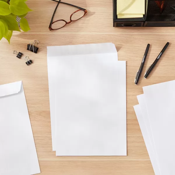 Amazon Basics Catalog Mailing Envelopes Peel amp Seal 9x12 Inch White 250Pack100Pack 9 x 12 Envelopes