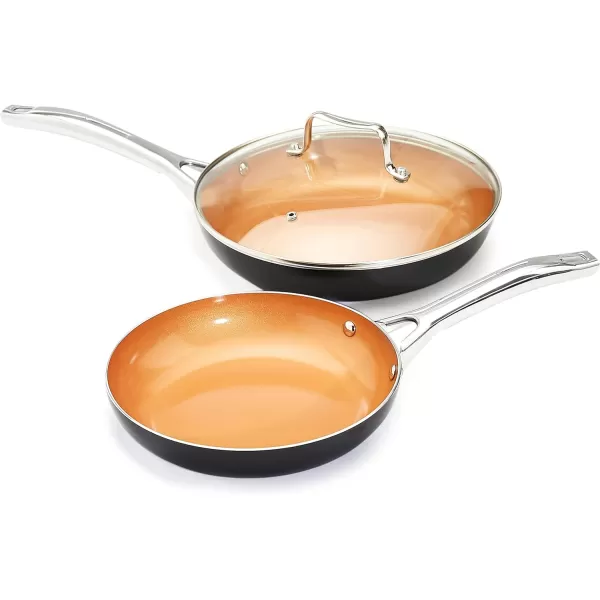 Amazon Basics Ceramic Nonstick Baking Sheets and Pans Bakeware Set 5Piece Set Copper Color10Piece Set