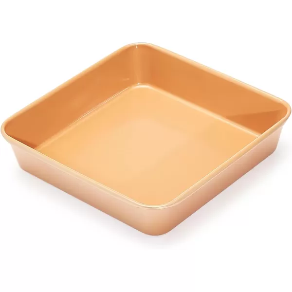 Amazon Basics Ceramic Nonstick Baking Sheets and Pans Bakeware Set 5Piece Set Copper Color5Piece Set