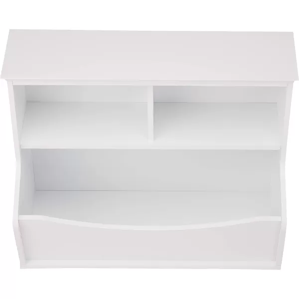 Amazon Basics Childrens MultiFunctional 4 Shelf Bookcase and Toy Storage Bin White 1484 D x 3125 W x 2456 HWhite