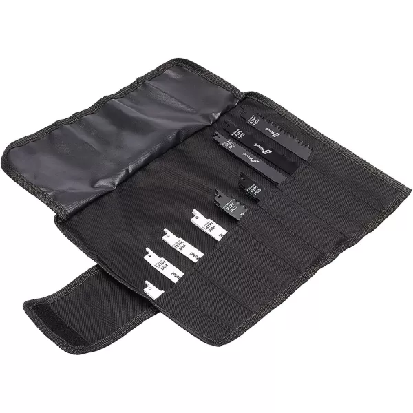 Amazon Basics Chromium Vanadium Steel Reciprocating Saw Blade Set with Organizer Pouch Compatible For Plastic 32Pieces White Black32Piece Set