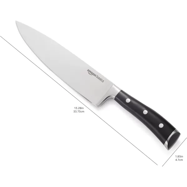 Amazon Basics Classic 8inch Chefs Knife with Three Rivets Silver8inch