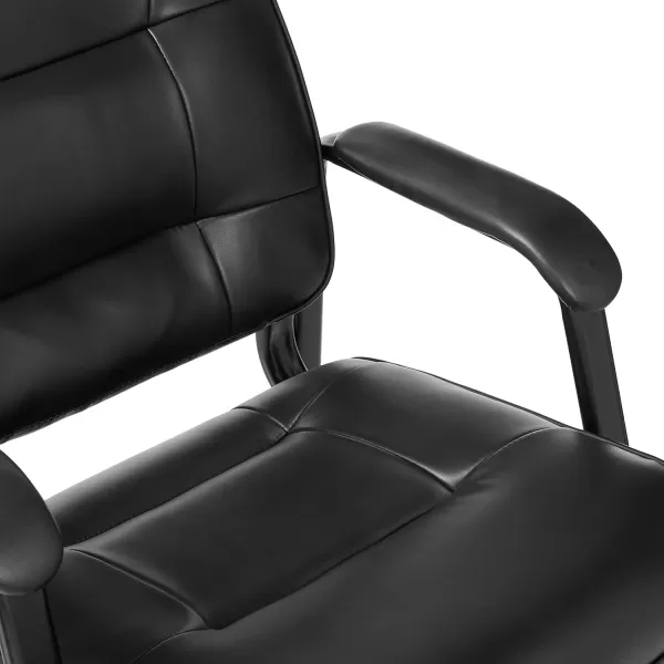 Amazon Basics Classic Faux Leather Office Desk Guest Chair with Metal Frame Black 274D x 236W x 358H inAmazon Basics Classic Faux Leather Office Desk Guest Chair with Metal Frame Black 274D x 236W x 358H in