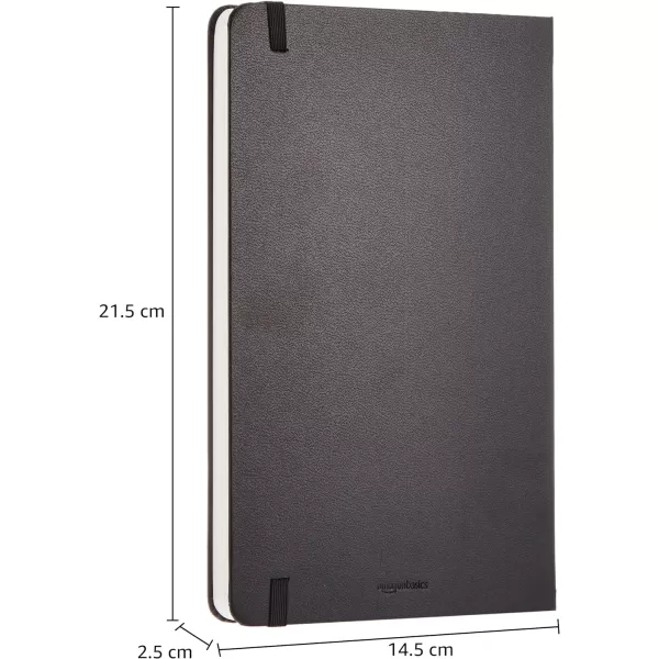 Amazon Basics Classic Grid Notebook Graph Ruled 240 Pages Black Hardcover 5 x 825InchClassic
