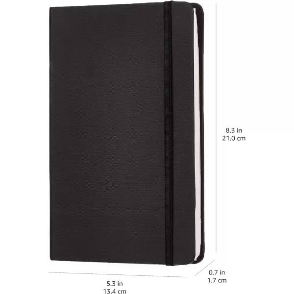 Amazon Basics Classic Grid Notebook Graph Ruled 240 Pages Black Hardcover 5 x 825InchClassic