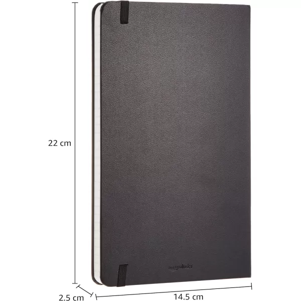 Amazon Basics Classic Grid Notebook Graph Ruled 240 Pages Black Hardcover 5 x 825InchRuled